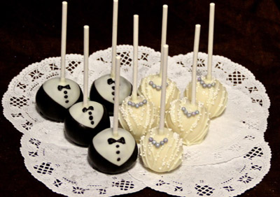 Bride & Groom Cake Pops